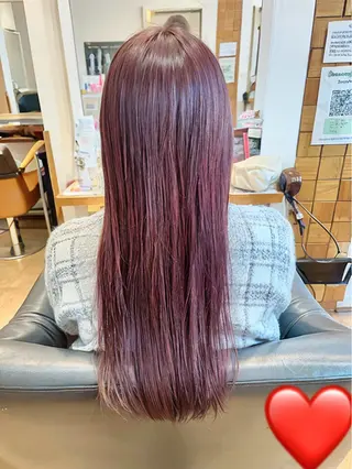 ロング カラー 秋山知穂🧸縮毛矯正 ショート新越谷南越谷のヘアスタイル