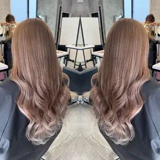 ロング カラー ヘアアレンジ ՏKIᒪᒪ石岡店 本田のヘアスタイル