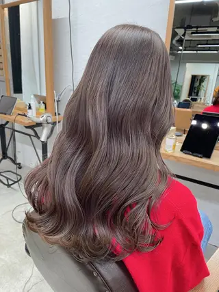 ロング カラー 韓国ヘア/暖色カラー 新美多英のヘアスタイル