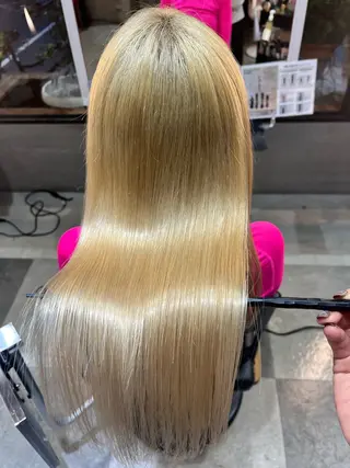 ロング パーマ 縮毛矯正/髪質改善/ ハイトーン/Makoのヘアスタイル