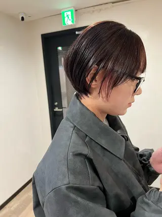 ショート カラー 🌱小顔魅せショート 髪質改善カラー/泉綺のヘアスタイル