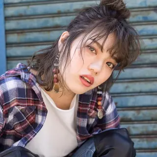 ミディアム 堀井 猛史のヘアスタイル