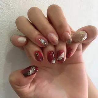 ロング カラー ヘアアレンジ キッズ ネイル マツエク・マツパ 福田 加奈のネイルデザイン