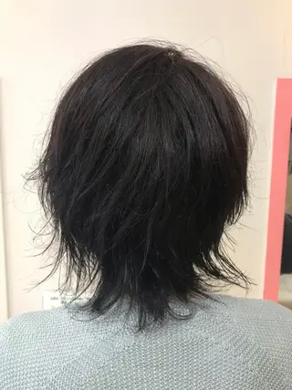 ミディアム カラー パーマ 横田 尚登のヘアスタイル