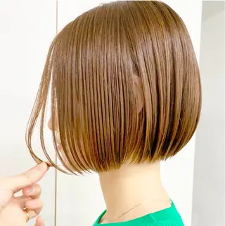 ミディアム まとまるボブ/縮毛矯 生🌿あおい✨のヘアスタイル