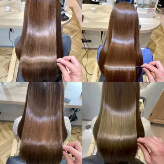 ロング フェイスレイヤー/ 小顔/髪質改善　関のヘアスタイル