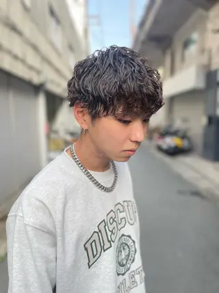 ショート パーマ メンズ 💈メンズハイライト 南谷💈のヘアスタイル