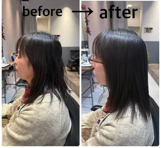 ミディアム ✨艶髪職人艶カラー✨ 中本輝人のヘアスタイル