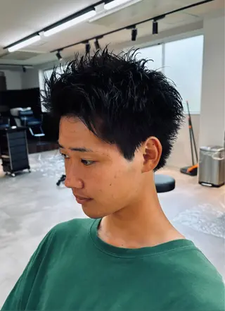 メンズ 保立/フェザーパーマ /メンズカット千葉のヘアスタイル