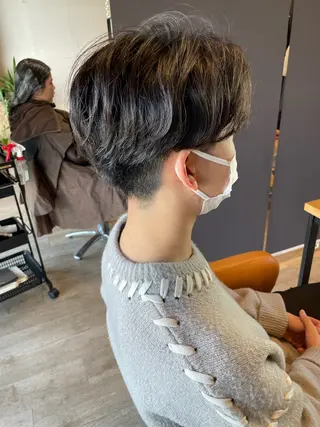 ショート パーマ 髪質改善/ブリーチ 田代 龍我のヘアスタイル