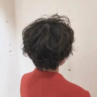 ショート カラー パーマ ヘアアレンジ 【ツヤ髪美容師】 ツダケイスケのヘアスタイル