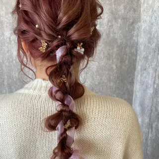 ロング カラー ヘアアレンジ TIDEHAIR SHIHOのヘアスタイル