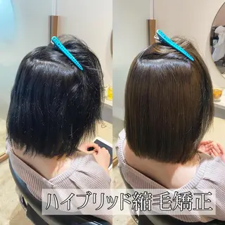 ミディアム パーマ ブリーチ縮毛矯正/ デサキ ショウヘイのヘアスタイル