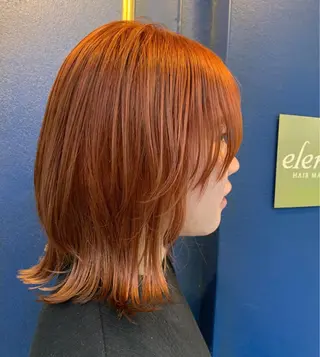 ミディアム カラー ヘアアレンジ 💛髪質改善/透明感 カラー🧡reikaのヘアスタイル