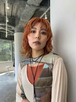 カラー パーマ 星 美羽のヘアスタイル