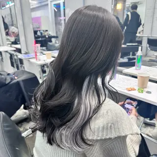 セミロング カラー ヘアアレンジ 🎀モテ暖色× エクステ🎀あかりのヘアスタイル