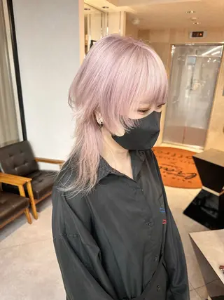 ミディアム カラー りん 🎀韓国スタイルのヘアスタイル