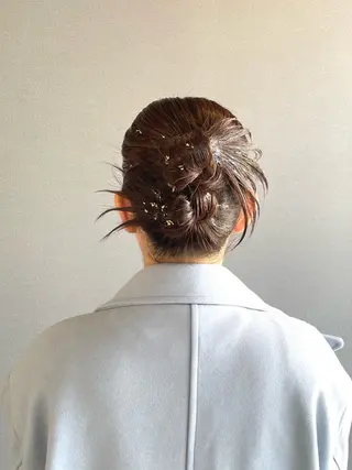 ミディアム ヘアアレンジ kitin 吉祥寺 山岸花のヘアスタイル