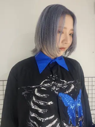 ミディアム ハイトーン/ブリーチ /デザインカラーのヘアスタイル