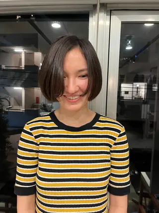 ショート うる艶カラー/恵比寿 ベージュ/丸山陽平のヘアスタイル