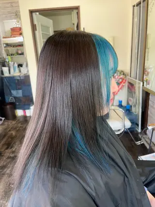 ミディアム カラー 渡辺 健太のヘアスタイル