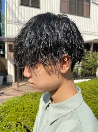 ショート パーマ メンズ メンズパーマ特化/ メッシュ/薫/店長のヘアスタイル
