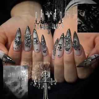 ネイル Haluca 長さ出し🍀のネイルデザイン