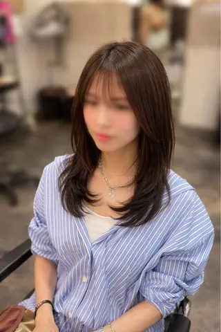 セミロング 瀬田/透明感カラー/ トレンドヘア/林遼河のヘアスタイル