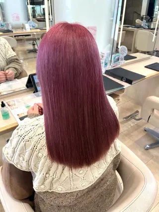 セミロング カラー 暖色専門美容師🎀 お客様満足度◎のヘアスタイル