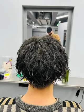 ショート パーマ メンズ 池袋メンズパーマ フェード純平のヘアスタイル