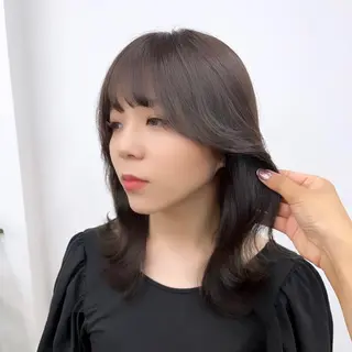 セミロング カラー ヘアアレンジ HIROKO / 透明感暖色カラー🎀のヘアスタイル