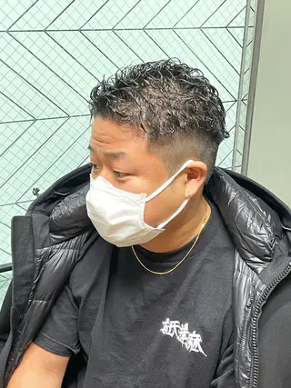 パーマ メンズ 渋谷/フェード/ 國分 翔のヘアスタイル