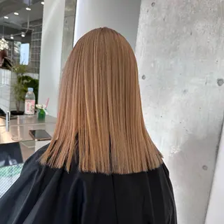 ミディアム ミルクティーベージュ /三村克彦のヘアスタイル