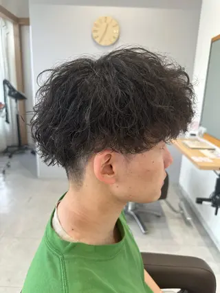 ショート カラー パーマ ヘアアレンジ メンズ キッズ レイヤー/くびれ Chere   金剛のヘアスタイル