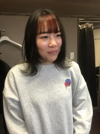 ミディアム カラー せこぐち まいのヘアスタイル