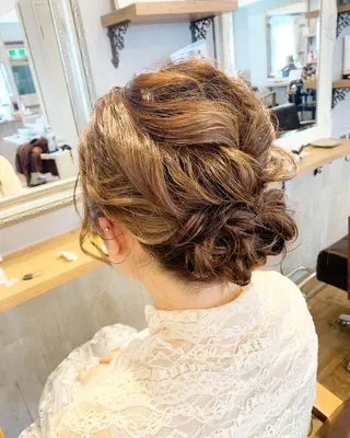 セミロング カラー パーマ ヘアアレンジ メンズ キッズ ネイル マツエク・マツパ 新宿駅近♡友達とOK 🦋W -ワット -のヘアスタイル