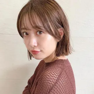 ショート カラー 🌱小顔ヘア/ボブ ミディアム/双葉🌱のヘアスタイル