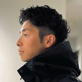 パーマ メンズ メンズショート 丸山 航輝のヘアスタイル