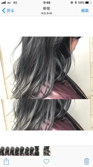 ミディアム カラー ア イカのヘアスタイル