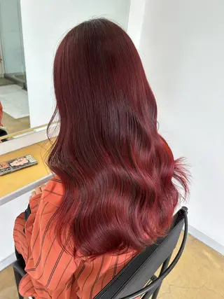 ロング カラー 小澤 志穂のヘアスタイル