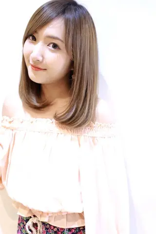 ミディアム カラー 💓永坂　美由紀💓 Aujuaソムリエのヘアスタイル