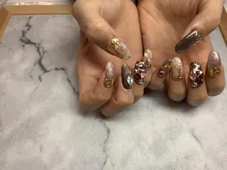 ネイル ネイルリボン 受付スタッフのネイルデザイン