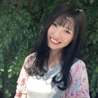 ロング カラー 韓国レイヤーカット 🧸ベージュカラーのヘアスタイル