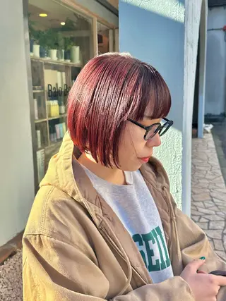 ショート カラー ＼脱・うねり& 広がり／gite菊のヘアスタイル