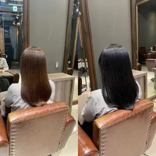セミロング 六本木縮毛矯正/髪質 改善/LOANA鈴木のヘアスタイル