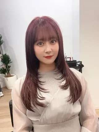 セミロング カラー パーマ ヘアアレンジ メンズ キッズ ネイル マツエク・マツパ アイブロウ 渋谷レイヤーカット❌ 縮毛矯正専門/武田涼のヘアスタイル
