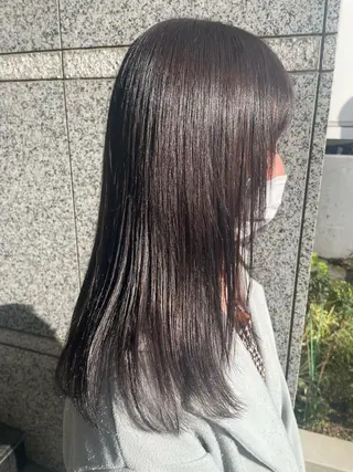 セミロング カラー 弱酸性ストレート 髪質改善/小野寺のヘアスタイル