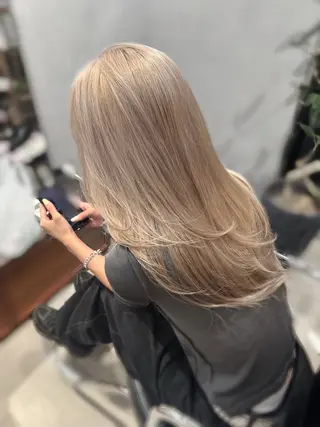 ロング カラー 上野/韓国hair 🤍MOEKA🤍のヘアスタイル