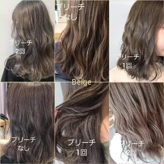 ミディアム カラー ヘアアレンジ オリーブ透明感カラー 表参道/MIKUのヘアスタイル
