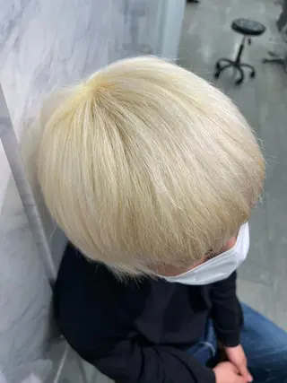 カラー 🪸店長ハイトーン エクステmisakiのヘアスタイル